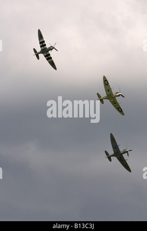 Supermarine Spitfire Tr Mk 1 X Mk 1 X Mk Vb Duxford Spring Air Show 2008 Stockfoto