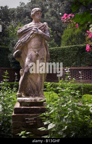 Die Statue des Jupiter in der versunkene Garten des elisabethanischen Gärten Manteo North Carolina Stockfoto