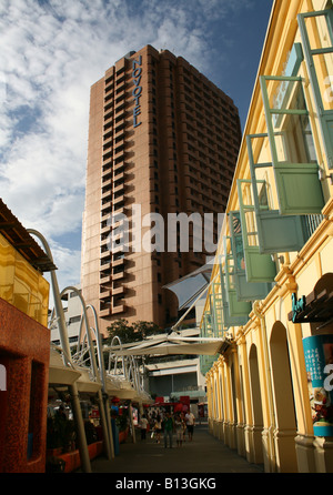 farbenfrohe Architektur in Clarke Quay Singapur April 2008 Stockfoto