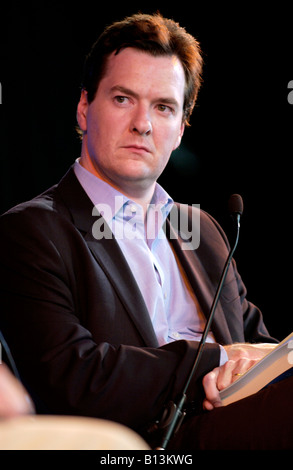 George Osborne MP konservative Politiker abgebildet bei Hay Festival 2008 Hay on Wye Powys Wales UK Stockfoto