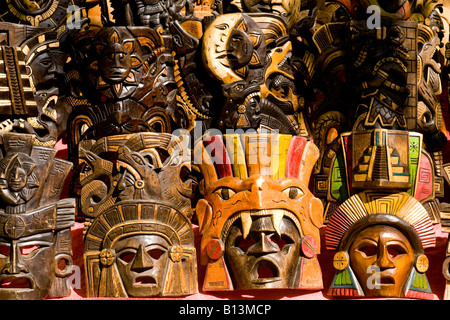 Souvenirs zum Verkauf bei Chichen Itza Mexico Stockfoto