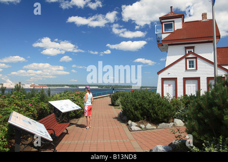 Fort point Leuchtturm 1855 Liverpool Nova scotia Stockfoto