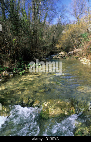 Farfa Fluss an Mompeo, Rieti, Lazio, Italien Stockfoto