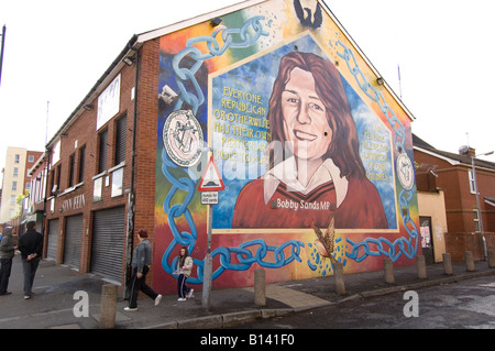 Republikanische Wandbilder fällt weg Belfast Stockfoto