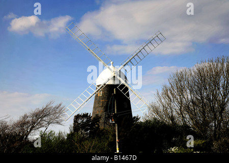 Sommertag im Jack Windmühle Clayton Village South Downs Sussex England Großbritannien UK Stockfoto