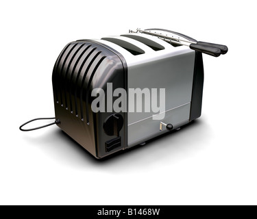 3D Rendern von einem Retro-Stil toaster Stockfoto