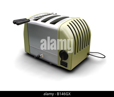 3D Rendern von einem Retro-Stil toaster Stockfoto