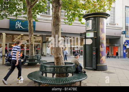 City Centre-Stadtmöbel Stockfoto