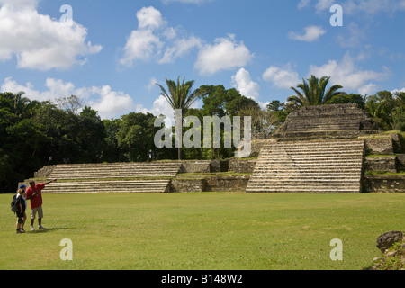 Tempel der grünen Grab, Plaza A, Altun Ha, Rockstone Teich Dorf, Belize Stockfoto