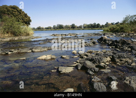 Geographie/Reisen, Namibia, landschaften, Kavango Fluss in der Nähe von Pop fällt, nördlichen Namibia, Additional-Rights - Clearance-Info - Not-Available Stockfoto