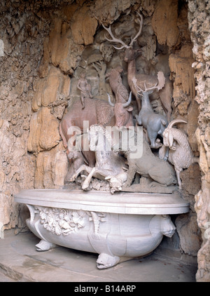 Castello Bei Florenz, Villa Medici, Grotte, Manieristische Tiergruppe Stockfoto