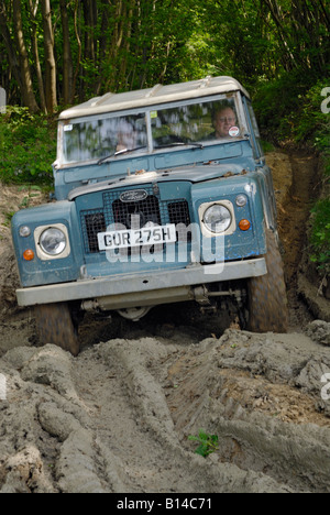 Serie 3 Landrover im Wettbewerb in der ALRC nationalen 2008 RTV-Studie. Stockfoto