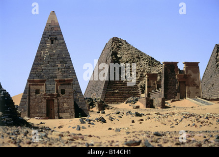 Geographie/Reisen, Sudan, Shandi, Gebäude, Pyramiden von Meroe, Additional-Rights - Clearance-Info - Not-Available Stockfoto