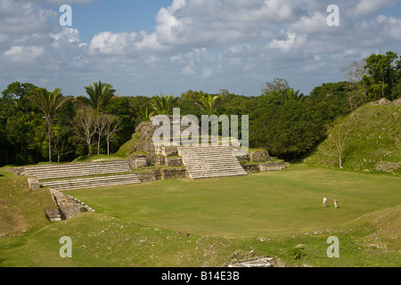 Tempel der grünen Grab, Plaza A, Altun Ha, Rockstone Teich Dorf, Belize Stockfoto