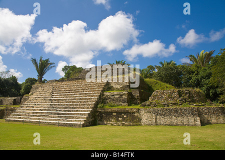 Tempel der grünen Grab, Plaza A, Altun Ha, Rockstone Teich Dorf, Belize Stockfoto