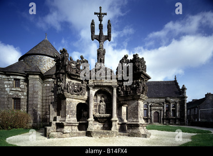 Guimiliau (Finistère), Enclos Paroissial, Detail Fassade Stockfoto