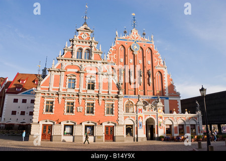 Das Haus der Mitesser (Melngalvju Nams), Rathausplatz (Ratslaukums), Riga, Lettland Stockfoto