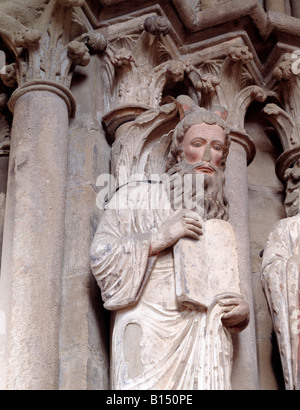 Lausanne, Kathedrale, Kathedrale, Portrail Sud, Detail Stockfoto