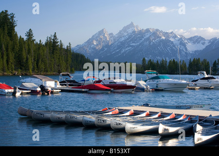 Colter Bay Village Marina, Moran, Wyoming, Grand Teton National Park. Stockfoto