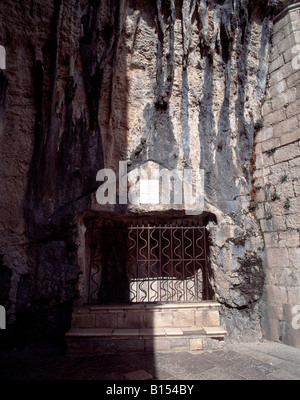 Rocamadour, Tombeau de St Amadou, Detail Fassade Stockfoto