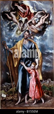 Toledo, Kathedrale, Catedral Tesoro, '''San Jose y el Cristo Nino'', El Greco " Stockfoto