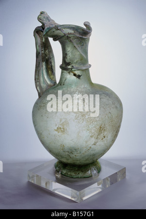 Bildende Kunst, Antike, römische Reich, Glas, Wein, jar, Syrien, 2./3. Jahrhundert n. Chr., private Sammlung,, Artist's Urheberrecht nicht gelöscht werden Stockfoto