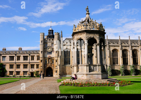 Great Court Trinity College Cambridge England UK Stockfoto