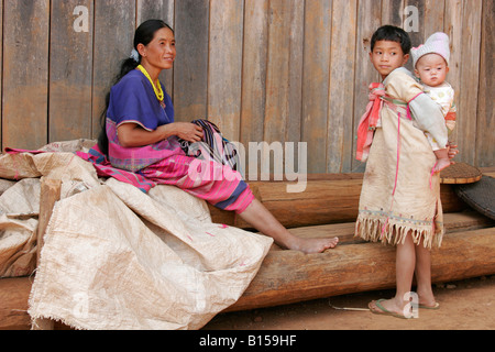 Karen Minderheit Dorf in der Nähe von Mae Sariang, Thailand Stockfoto