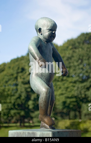 Weinend Kind Skulptur. Oslo, Norwegen Stockfoto