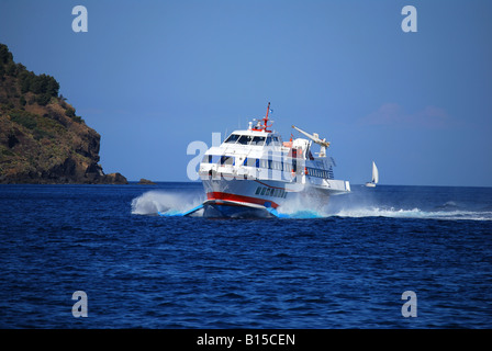 Äolischen Inseln Tragflächenboot, Lipari, Isola Lipari, Provinz Messina, Sizilien, Italien Stockfoto