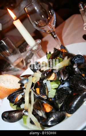 Köstliche mediterrane Meeresfrüchte im restaurant Stockfoto