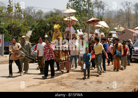 POI Sang lange Festival, Soppong, Nord-Thailand Stockfoto