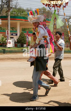 POI Sang lange Festival, Soppong, Nord-Thailand Stockfoto