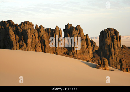 Vulkangestein in Tahaggart Tassili Ahaggar Sahara Wüste Algerien Stockfoto