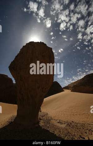 Erodierte Sandstein in Tagrera Tassili Ahaggar Sahara Wüste Algerien Stockfoto