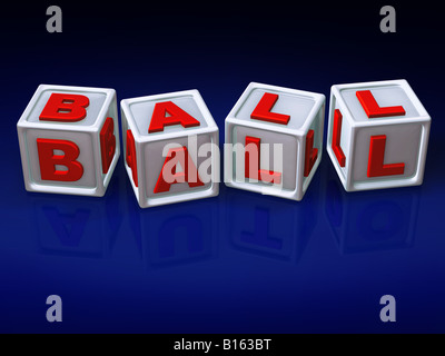 Block Buchstaben 3d Konzept-illustration Stockfoto