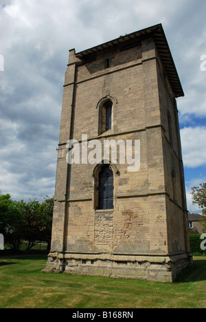 Im 12. Jahrhundert Ritter Templar Preceptory Turm am Tempel Bruer, Lincolnshire, England. Stockfoto