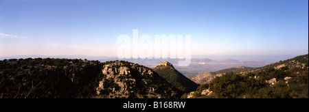 Nimrods Festung Qalaat Namrud, Schloss der große Klippe, Mivtzar Nimrod, Golanhöhen israel Stockfoto