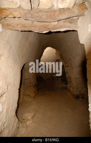 Die zerstörte Stadt von Manah, in der Nähe von Nizwa im Sultanat Oman. Stockfoto