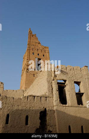 Die zerstörte Stadt von Manah, in der Nähe von Nizwa im Sultanat Oman. Stockfoto