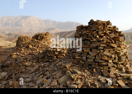 Die alten Bienenstock-Gräber in der Nähe von Dorf Bat in das Sultanat Oman Stockfoto