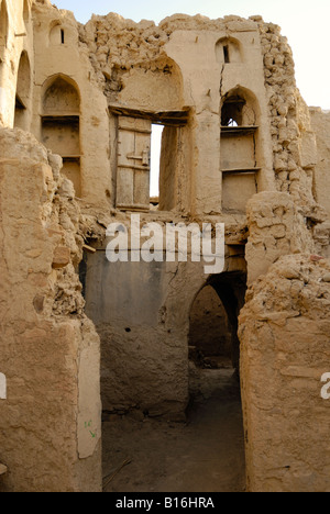 Die zerstörte Stadt von Manah, in der Nähe von Nizwa im Sultanat Oman. Stockfoto