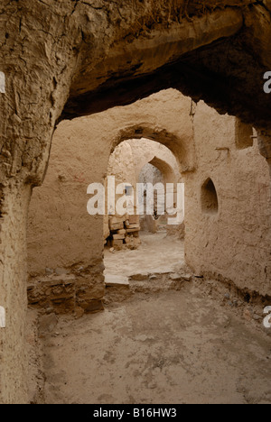 Die zerstörte Stadt von Manah, in der Nähe von Nizwa im Sultanat Oman. Stockfoto