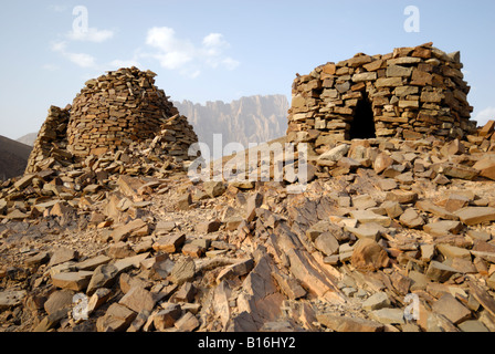 Die alten Bienenstock-Gräber in der Nähe von Dorf Bat in das Sultanat Oman Stockfoto