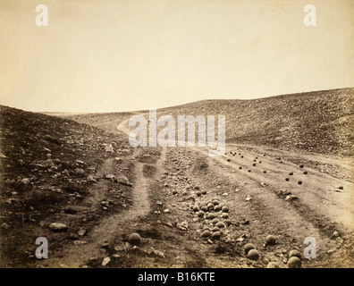 Battlefield Szene nach verantwortlich für die Leichte Brigade, Schlacht von Balaclava, 2.Weltkrieg, 1854. Stockfoto