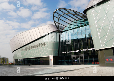 Der Liverpool Echo Arena am Kings Dock Uferpromenade in Liverpool. Stockfoto