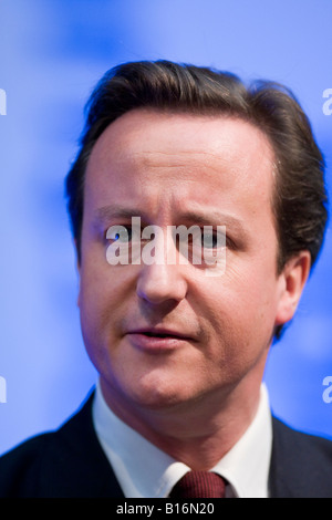 David Cameron Führer der konservativen Partei in den UK startet eine Bildungspolitik Stockfoto