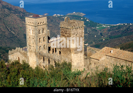 Sant Pere de Rodes Benediktiner Kloster, Port De La Selva Alt Empordà Girona Provinz Katalonien Spanien Stockfoto