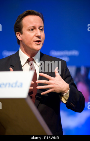 David Cameron Führer der konservativen Partei in den UK startet eine Bildungspolitik Stockfoto