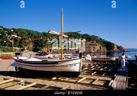 Sa Riera Bucht Costa Brava Baix Empordà Giron Katalonien Spanien Stockfoto